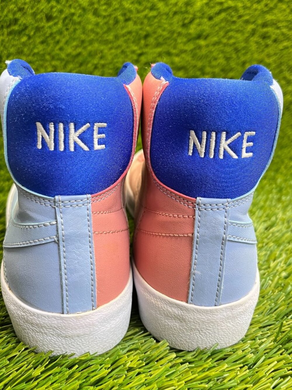 Nike Blazer Mid '77 Dance Girls Size 5.5Y Blue Pink Walking Shoes‎ Sneakers - Picture 8 of 12